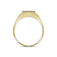 thumbnail image 2 of Mia Diamonds 10kt Two-tone Gold Mens Round Diamond Square Ring 1/8 Cttw, 2 of 2