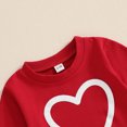 thumbnail image 6 of WOYY Girl's Valentine's Day T-Shirt Heart Print Long Sleeve T Shirt Pullover, 6 of 7