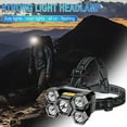 thumbnail image 1 of Xihbxyly Linterna Frontal Recargable, Alcance de 200 M, Diadema Ajustable, Carga Usb, Diseño Impermeable, para Exteriores, Senderismo, Camping, Luz de Trabajo Nocturno, 1 Lámpara + Cable Usb, 1 of 6