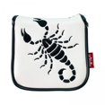thumbnail image 1 of 2xUniversal Golf Mallet Putter Cover Square Headcover Cierre Magnético Guard Scorpion White Sunnimix Cubierta de cabeza de putter de golf, 1 of 8