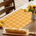 thumbnail image 3 of Placemats Set of 4, Orange Check Plaid Place Mats Classic Check Block Tablemats Washable Placemat Table Decoration for Kitchen Table Dinner Party Home Decor Indoor Outdoor 13x19 Inch, 3 of 9