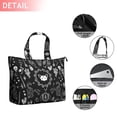 thumbnail image 2 of Black Gothic Skull Cat Pattern Travel Tote Bags for Women Carry On,Large Weekender Bags for Women Travel,Multi Functional Duffle Bag for Work,Shopping,Sports, 2 of 5