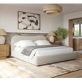 thumbnail image 4 of King Premium Robin Platform Bed – Modern Upholstered Frame with Thick & Smooth Curved Headboard, Boho, Performance Fabric, Non-Slip, Low-Profile with Smooth Rounded Corners, Bedroom (Robin, King), 4 of 10