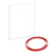 Uxcell Clear Acrylic Sign Holder Picture Paper Vertically Frame 5.8x4.1inch with Adhesive Strip for Home, Office, 3Pcs