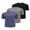 Black/Light Gray/Navy Blue, variant on Pinspark Men's 3 Pack Workout Shirts Quick Dry Gym Athletic Shirts Moisture Wicking Short Sleeve T Shirts