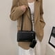 thumbnail image 3 of Bolso Hombro para Mujer Color Sólido Cuero PU Con Juego Monedero, 3 of 9