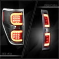thumbnail image 5 of DNA Motoring For 09-14 Ford F150 Dual LED Tube Bar Black Clear Tail Light Brake Lamps Pair, 5 of 8