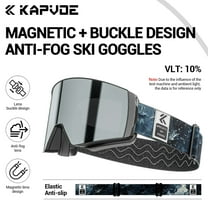 KAPVOE New Ski Goggles Double Layers Anti-fog Big Ski Glasses Skiing Mask Snowboard Eyewear Outdoor Men Women UV400 Snow Goggles