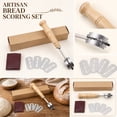 thumbnail image 2 of Bread Lame Dough Scoring Knife Stainless Steel Razor with Ergonomic Wooden Handle for French Baguette Homemade Loaf Pattern Making Bakers Gift Set 7.4in Wood, 2 of 7