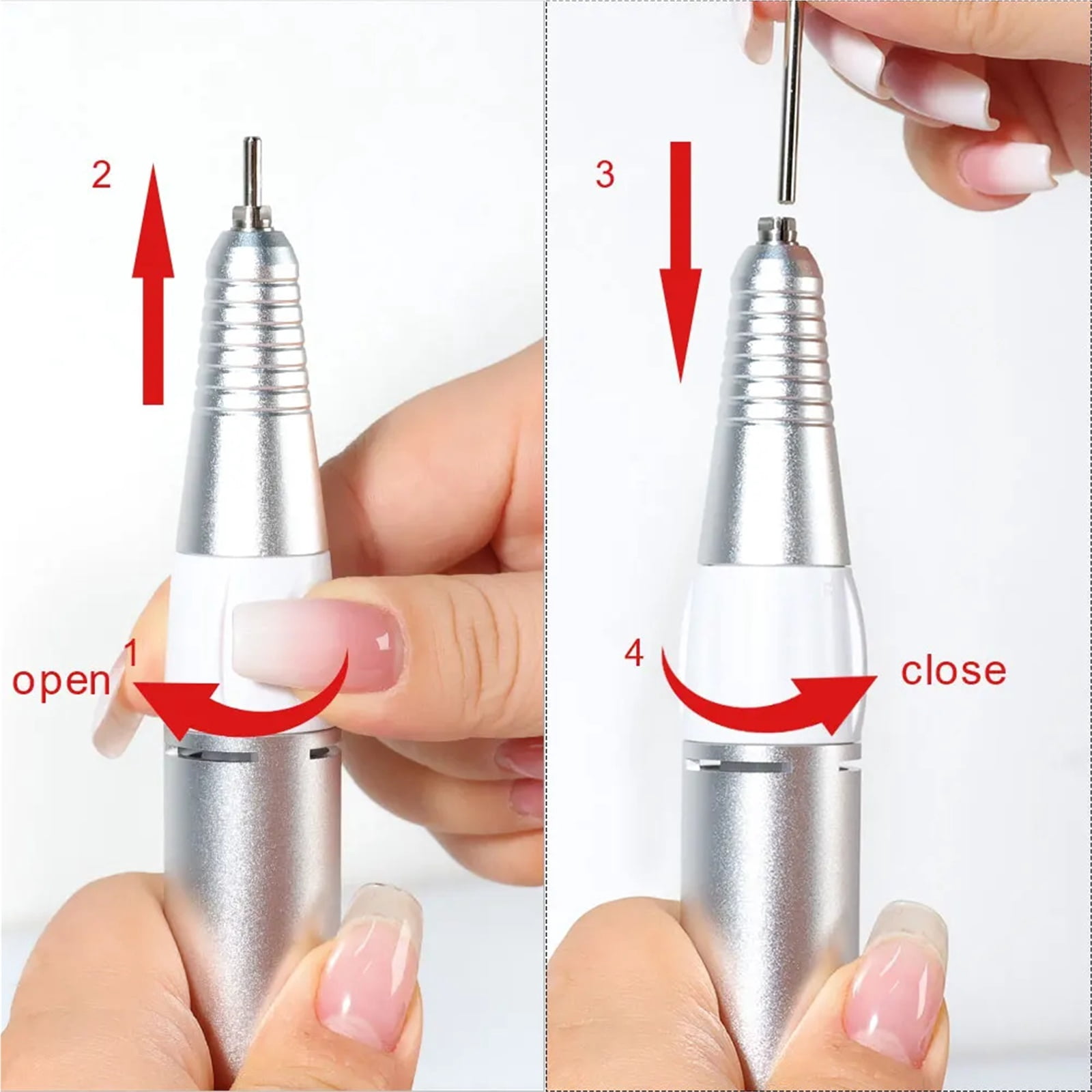 Electric Nail Drill Pen DC & 5 PIN for Nail Drill Accessories Handle File Polish Grind Machine Manicure Tool
