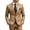 Orange, variant on Men's Brown Grid Plaid Blazer, Single-Breasted Double-Button Slim Fit Business Casual Suit Jacket with Large Flap Pockets
