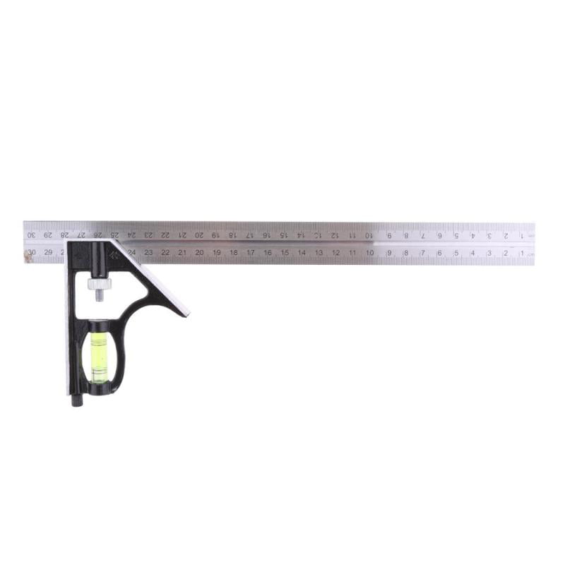 300mm Adjustable Engineers Combination Try Square Set Right Angle Ruler 12" 