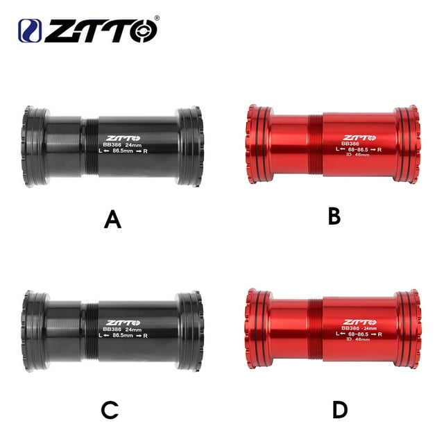 Bottom Bracket 24 EVO Threaded Lock Press Fit Aluminum/Alloy Cycling Accessory Bicycle Components for 386 Frame to 24mm Crankset Red ceramic