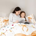 thumbnail image 4 of Erosebridal Orange Bowknot Kids Full Size Comforter Sets, Cartoon Bow-tie Bedding Sets, 3pcs, 4 of 6