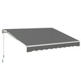 thumbnail image 6 of AECOJOY 8.2' x 6.5' Manual Retractable Patio Awning,Outdoor Awning Retractable Sunshade Shelter in Gray, 6 of 9