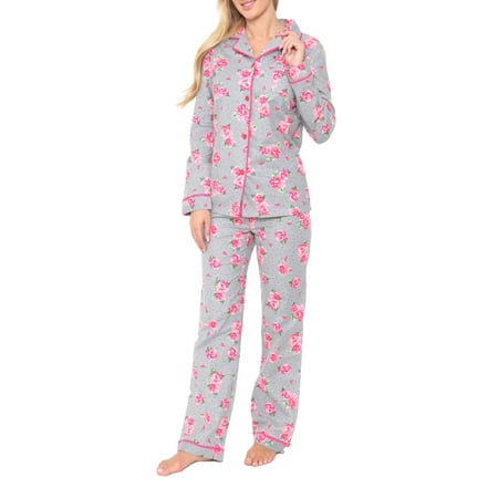 White Mark Women's Flannel Pajama Set - Extended