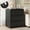 Black, variant on 3 Drawers Modern Nightstand with Charging Station, Bedside Table for Bedroom and Living Room, Large Storage End Table with Curved Design, Black