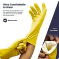 thumbnail image 7 of FMP Brands Cleaning Gloves 12 Pairs Rubber Gloves for Washing Dishes Non-Slip Dishwashing Gloves Waterproof Reusable Latex Dish Gloves for Kitchen, Bathroom, Household, Gardening (X-Large, Yellow), 7 of 7