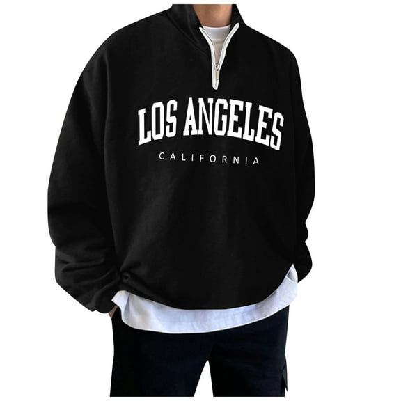 LEEy-world Mens Hoodies Pullover, Powerblend Midweight Hooded Sweatshirt, Hoodies for Men, Script Black,XL