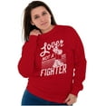 thumbnail image 3 of Popeye the Sailor Loves Not a Fighter Women Crewneck Sweatshirt Brisco Brands 2X, 3 of 6