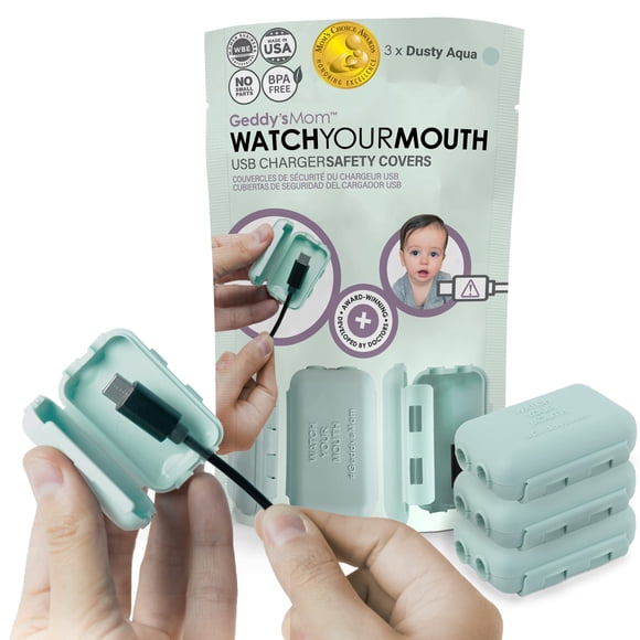 Protector de Cargador USB para Niños Geddy's Mom Cubierta de Seguridad 3 Paquetes