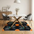 thumbnail image 3 of ODIKA 5'x7' Washable Area Rug Record Music Vinyl Disc Turntable Inspired Round Decorative Shaped for Guest Room, Lounge, Apartment, Non-Slip Low Profile, Stain Resistant, 3 of 7