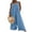Blue, variant on Women's Casual Loose Sleeveless Jumpsuits Long Baggy Pants Rompers Jumpsuits with Pockets