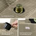thumbnail image 4 of Wiilayok 68.1"D x 50"W Oversized Boneless Chaise Lounge Chair with Cup Holder,High Density Sponge with Super Strong Rebound，Corduroy Cloud Sofas Couches for Living Room, No Assembly ( Light Camel ), 4 of 8