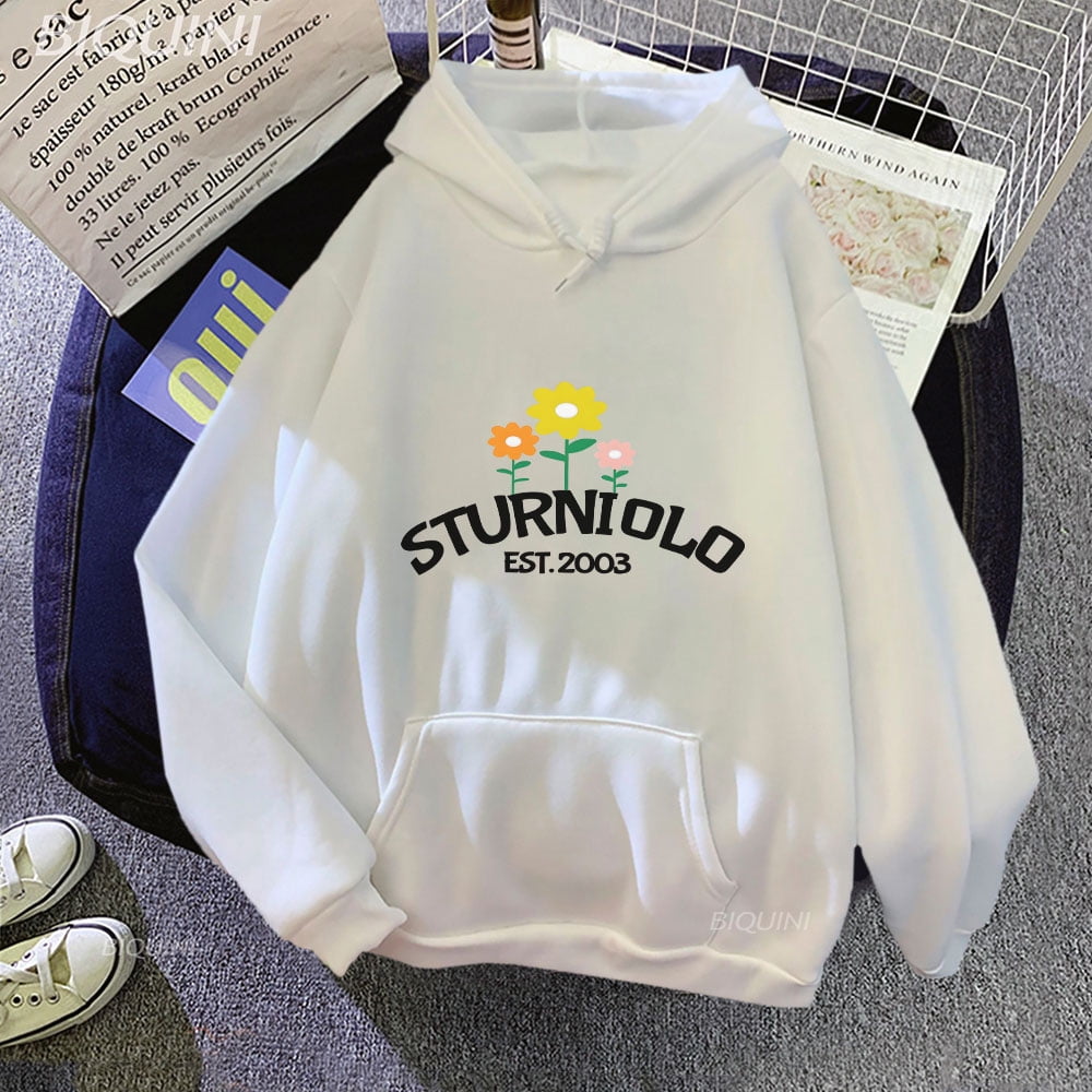 Sturniolo Triplets Merch Felpa con Cappuccio Unisex Stampato Manica Lunga Felpa Casual Moda Pullover Hoodie per Uomini Donne XXS-4XL-Black|XXS