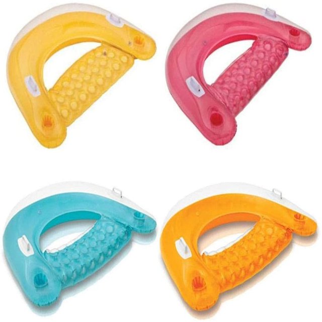 Hamaca flotante inflable, silla flotante, colchoneta de agua para piscina, juguetes para nadar