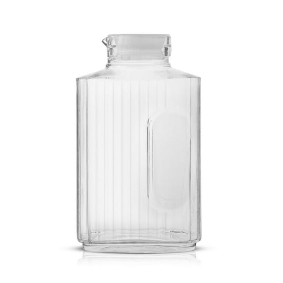 Carafe en Verre pour Service de Boissons JoyJolt avec 2 Couvercles - 68 oz