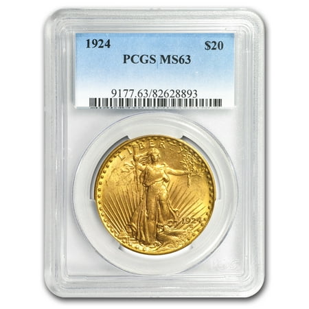 1924 $20 Saint-Gaudens Gold Double Eagle MS-63 PCGS
