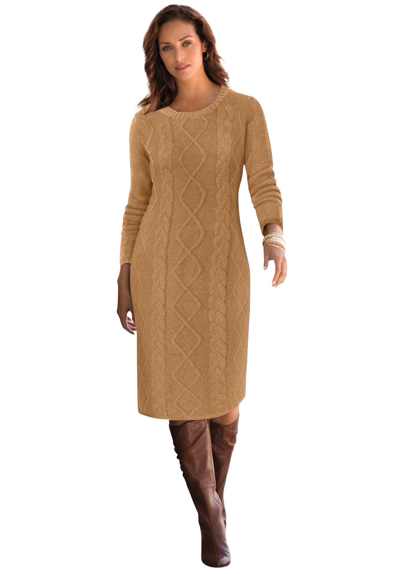 Cable Sweater Dress 