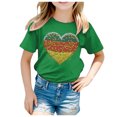 thumbnail image 3 of TSADFHJI Girls Tops Size 14-16 Partygirls Tops Size 8-10 Trendy Winter Girls Tops Size 6 Fall Fall Toddler Soprt Boys Girls Prints Short Sleeve Prints T Shirt Tops Clothes 6-7 Years, 3 of 5