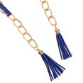 thumbnail image 4 of Cinturón tejido de cuero PU Zulema mujer elegante cintura Azul 120cm 1.5cm, 4 of 8