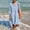 Light Blue, variant on Womens V-Neck Casual Loose 3/4 Sleeve Dresses With Pocket