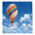 thumbnail image 3 of Ambesonne Blue Sky Shower Curtain, Colorful Hot Air Balloon, 69"Wx84"L, Multicolor, 3 of 3