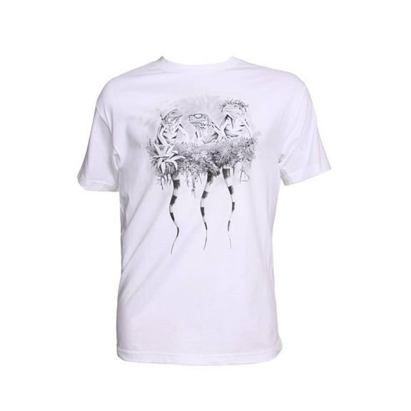 Mens Color Changing Cool Lizards Raggae Iguanas Solar T-Shirt, Medium