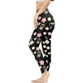 thumbnail image 3 of DISNIMO Pug Flower Printed Yoga Pants Leggings for Women, High Waisted Leggings Tummy Control Athletic Workout Yoga Pants for Workout Sport, Black, 3XL, 3 of 6