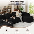 thumbnail image 6 of U-Shaped Modular Sectional Sofa Set with Chaise, Boneless Deep Seat Couch, No Assembly Required, Black, 6 of 8