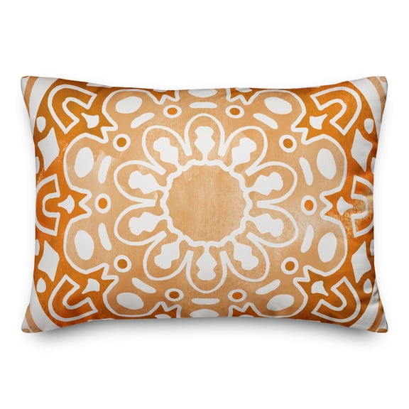 Creative Products Funky Mandala Orange Terracotta 14x20 Indoor / Outdoor Pillow