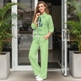 thumbnail image 3 of Xixirimido Skull Shamrock Green Print Lounge Sets for Women Sweatsuits for Fall Winter 2 Piece Outfits Long Sleeve Sweatshirt Wide Leg Sweatpants Tracksuit Matching Set for St. Patrick's Day, Medium, 3 of 7