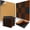 Black/Orange Self-Adhesive, variant on 12 Pack Self-Adhesive Acoustic Panels 1 X 12 X 12 Inches - Acoustic Foam - Studio Foam Wedges - High Density Panels - Soundproof Wedges - Charcoal
