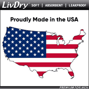 LivDry BLACK Mens Adult Incontinence Underwear, Supreme Comfort Absorbency (X-Large, 44-Pack)