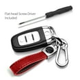 thumbnail image 5 of iPick Image for Ford F-150 Raptor Logo in Black on Genuine Red Leather Loop-Strap Chrome Hook Key Chain, Official Licensed, 5 of 6