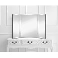 thumbnail image 4 of Hamilton Hills Trifold Vanity Mirror - 28 x 40 Inches Tri-fold Tabletop Mirror or Wall-Mount Mirror with Beveled Mirrored Edges - 3 Panel Vanity Mirror with Hinges for Folding - Makeup or Dressing, 4 of 5