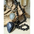 thumbnail image 4 of EOEMY Natural Labradorite Obsidian Pendant Gold Obsidian Stone Beads Knoted Necklace-30 Inch, 4 of 6