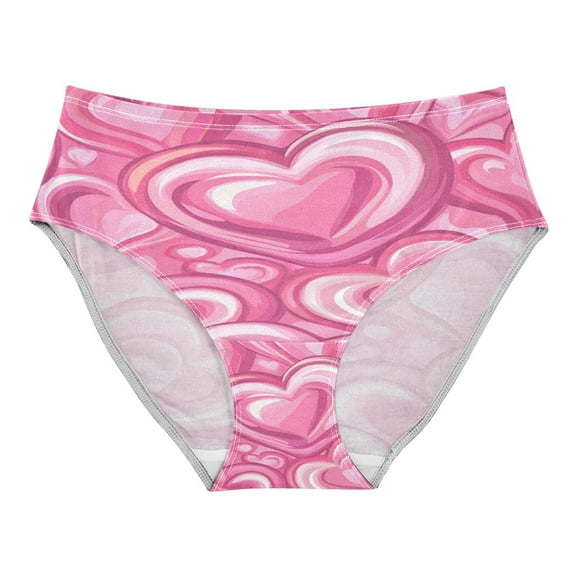 Women's Underwear Pattern with Pink Hearts Hipster Panties Underwear for women, X-Small