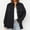 Black coat for women, variant on Usmixi Quilted Jacket for Women Casual Jacket for Women Long Sleeve Fall Lightweight Cotton Coat Casual Solid Lapel Button Down Loose Outerwear with Pocket Winter Quilted Jacket