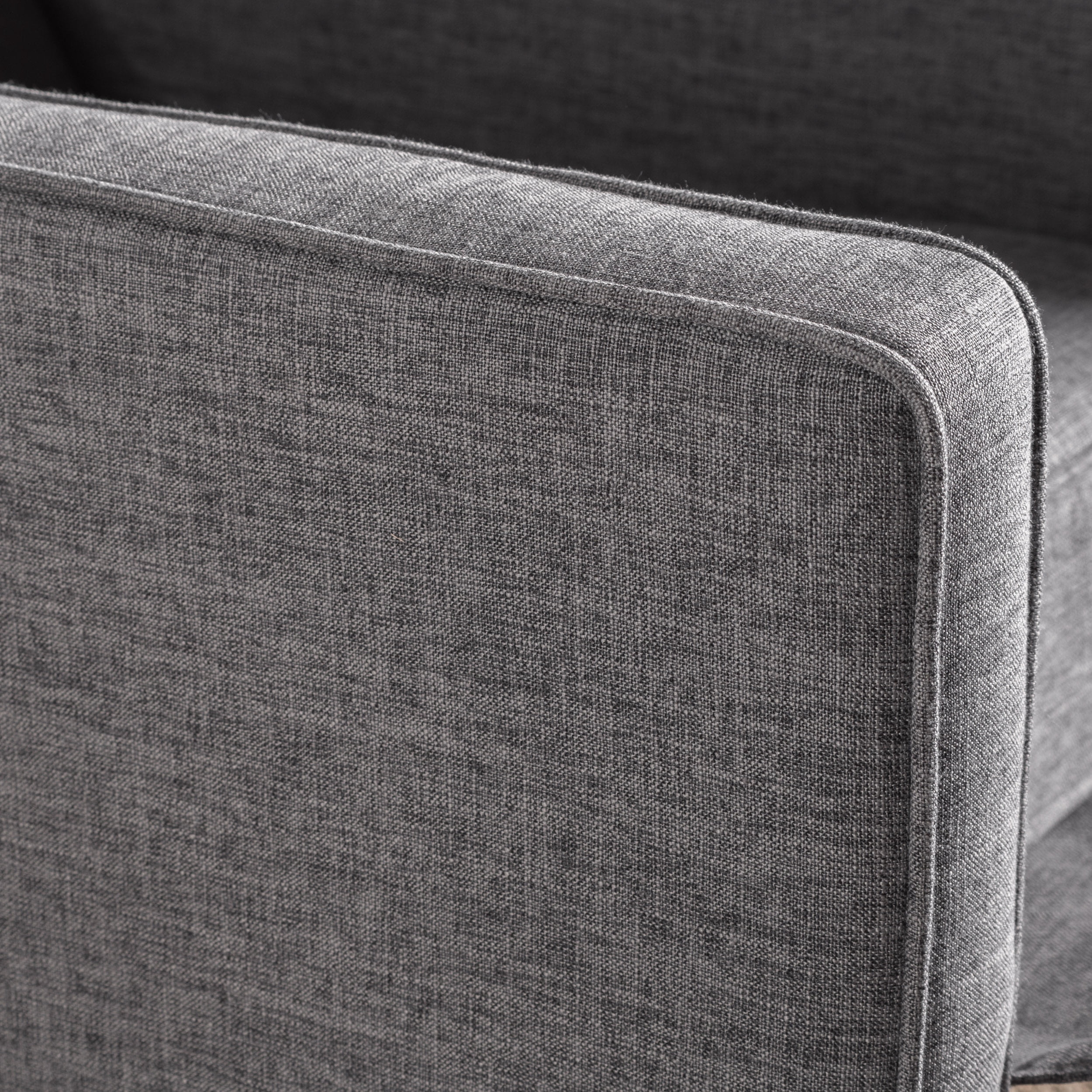 Noble House Logan Indoor Mid Century Modern Grey Fabric Recliner